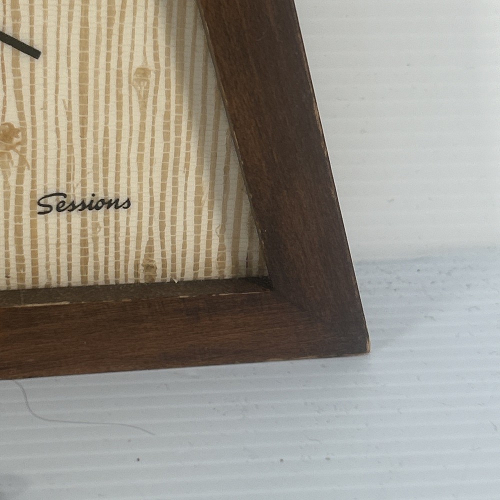 Rare MCM Triangle Sessions Wall Clock Made In Germany. Non-Working.