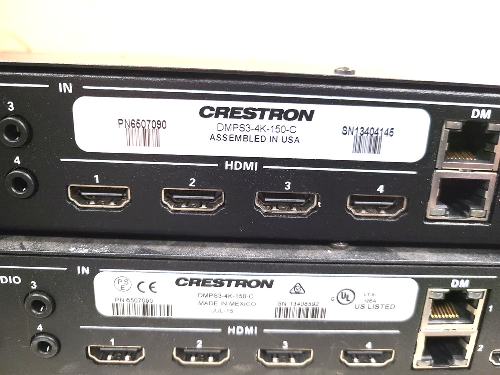2X, CRESTRON DMPS3-4K-150-C Presentation System DMPS3-4K-150-C
