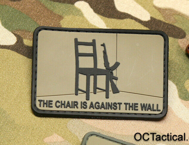The Chair is Against the Wall Red Dawn Morale Patch and Decal set