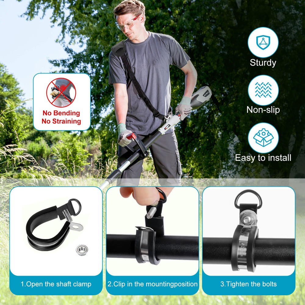 Universal Trimmer Shoulder Strap Adjustable Harness Belt Weed Eater Grass Edger