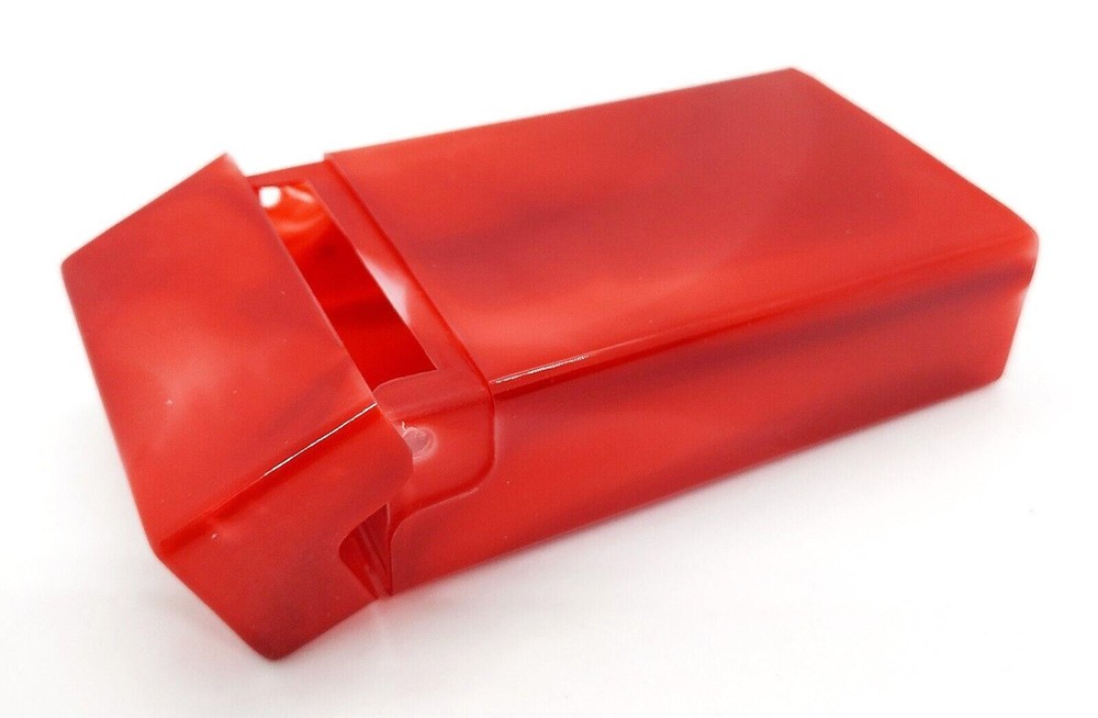 Fujima Red Marble Design 100s Size Plastic Flip Top Open Cigarette Case