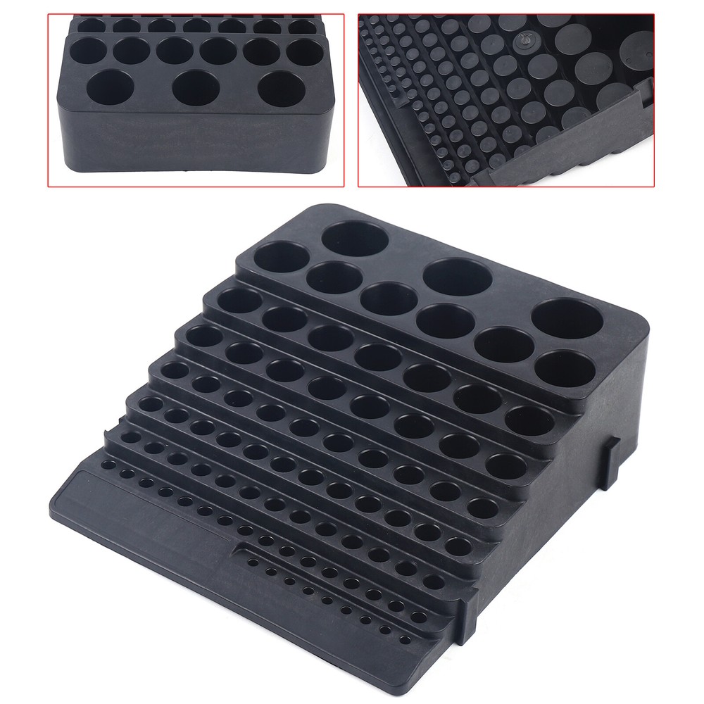 Storage Holder Drill Bit Collet Tool Box Rack Organizer Stand Container 84 Holes