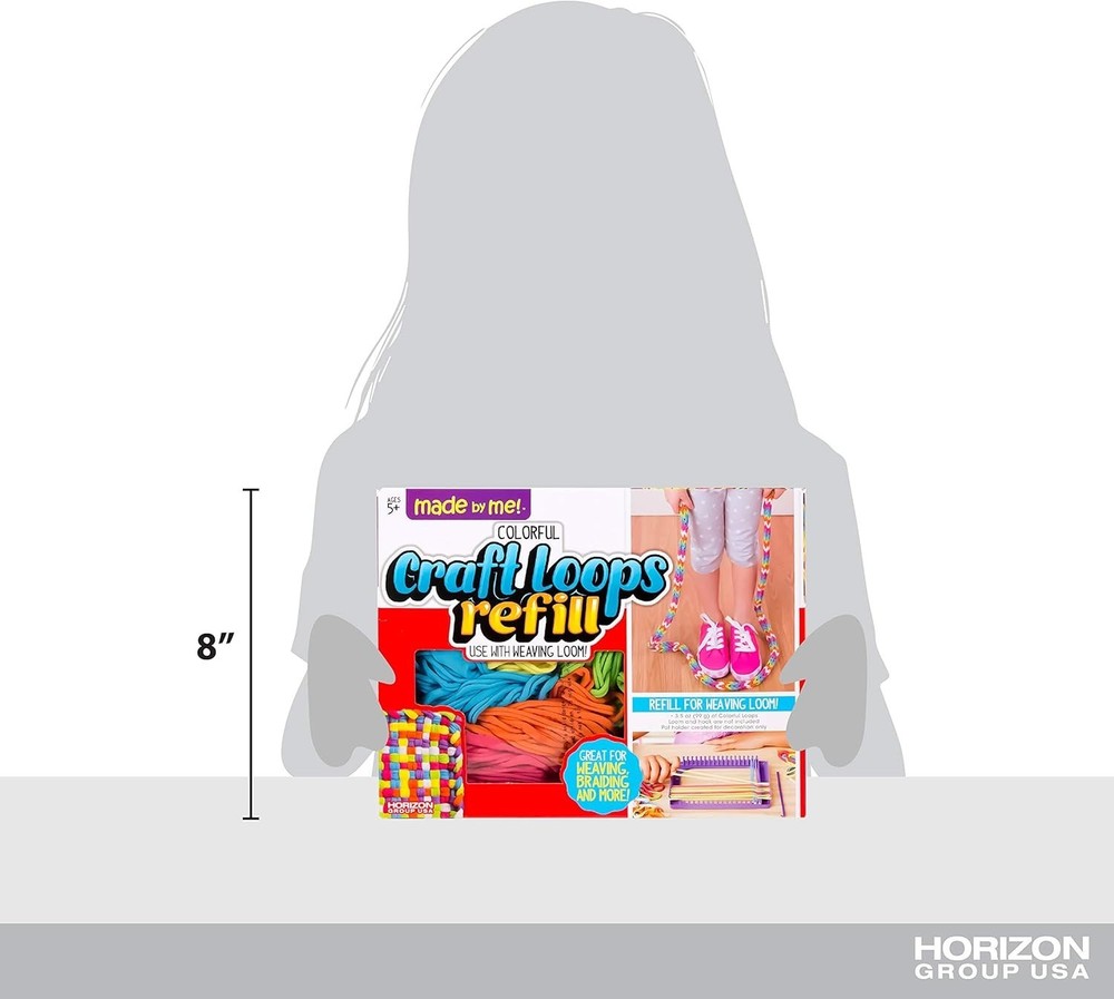 Educational Craft Loops Refill - 210 Loops in 7 Colors for Tangible Learning