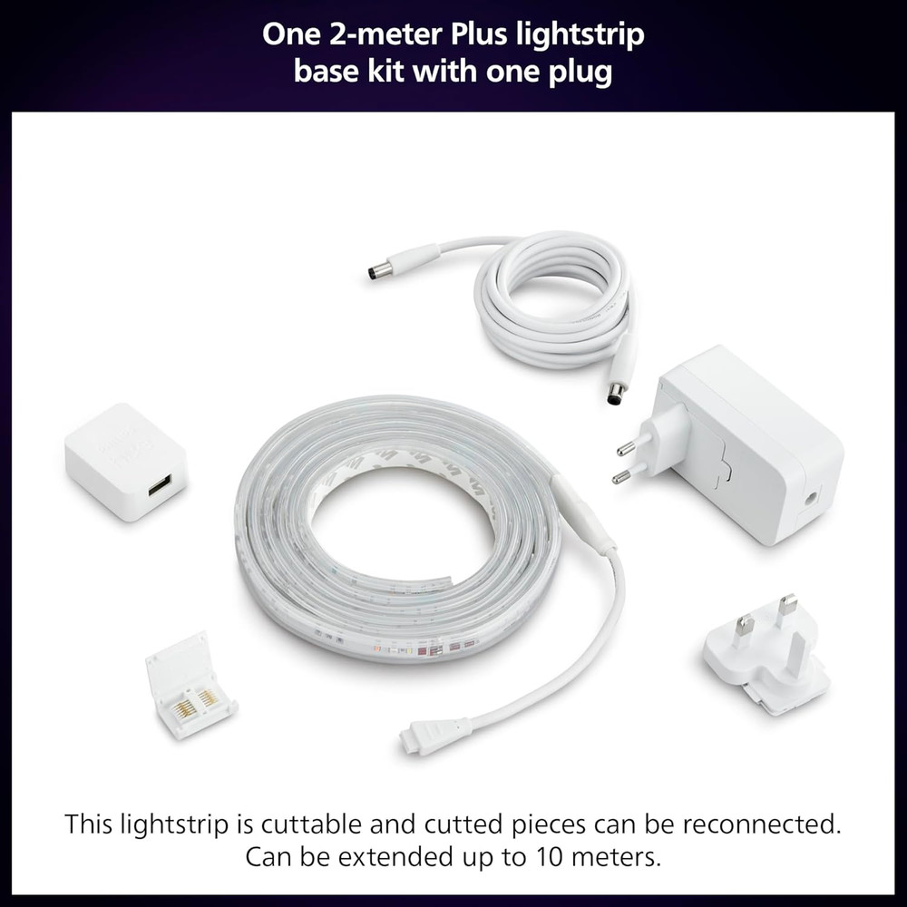 Bluetooth Smart Lightstrip plus 1M/3Ft Extension (No Plug), (Voice Compatible wi