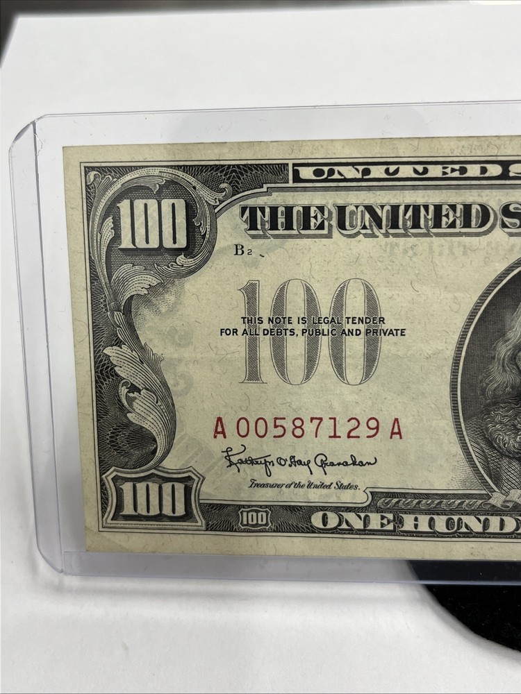Series 1966 $100 United States Note Red Seal