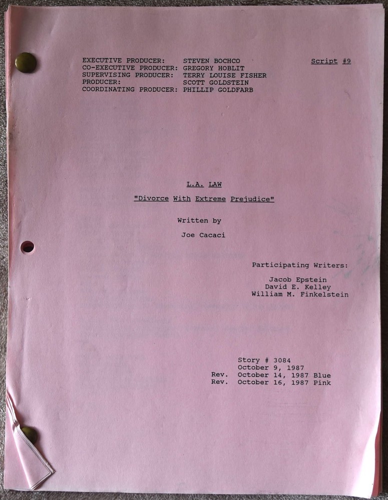 1982 T. J. Hooker "The Fast Lane" Original Final Draft Screenplay Script
