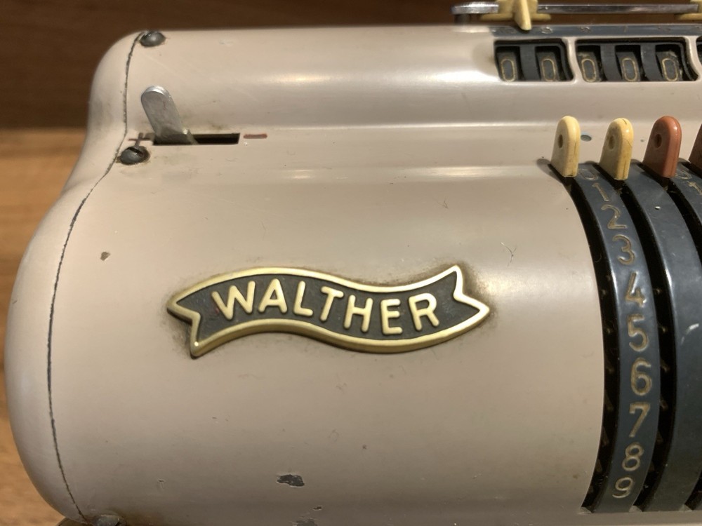 Vintage Walther Mechanical Calculator – German Office Machine