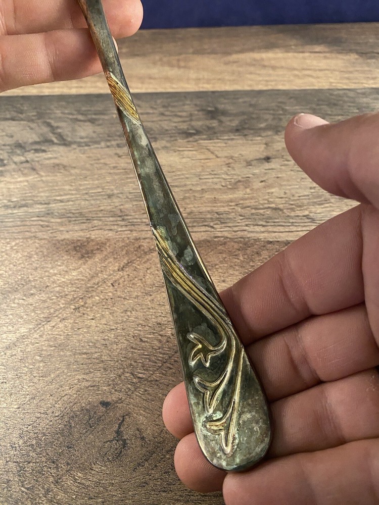 Spaghetti Pasta Server Silverplated Wrapped Vine Leaf Design Unknown Pattern