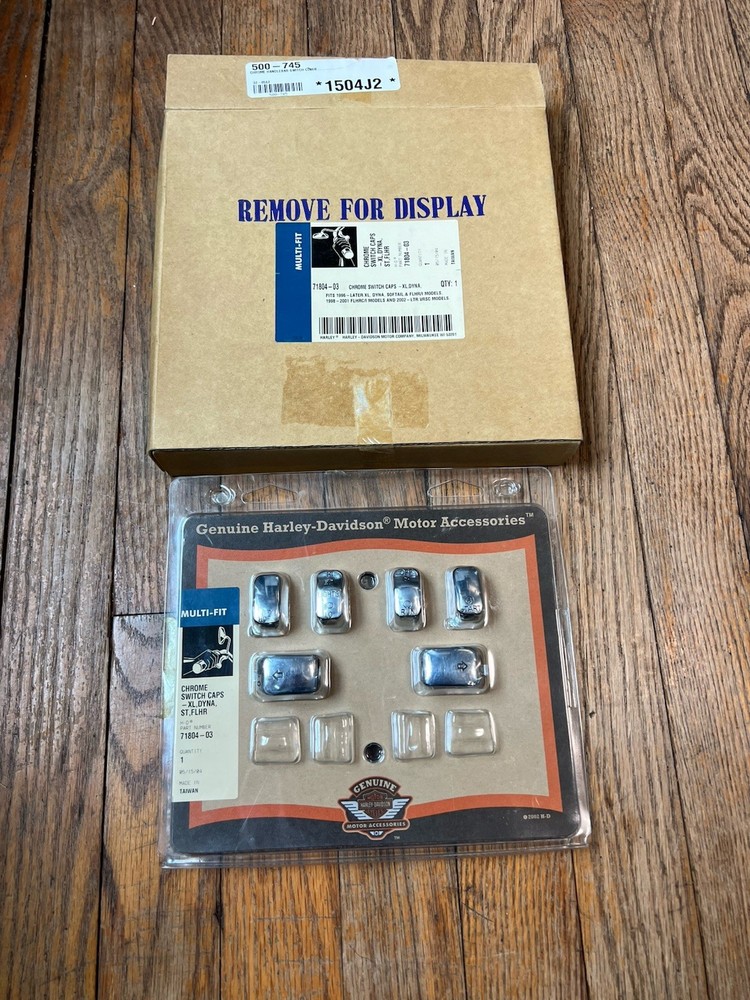 Genuine HARLEY DAVIDSON Chrome Switch Cap Kit 71804-03