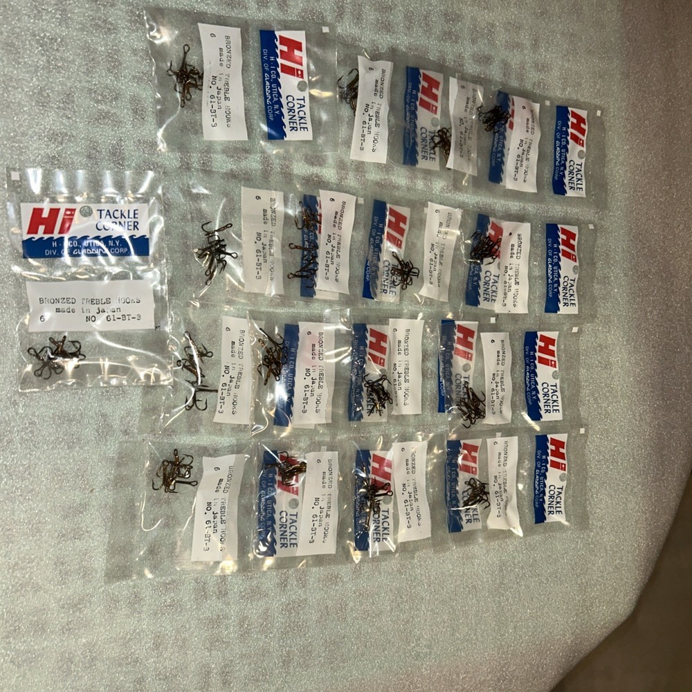 Bronze treble hooks size 8