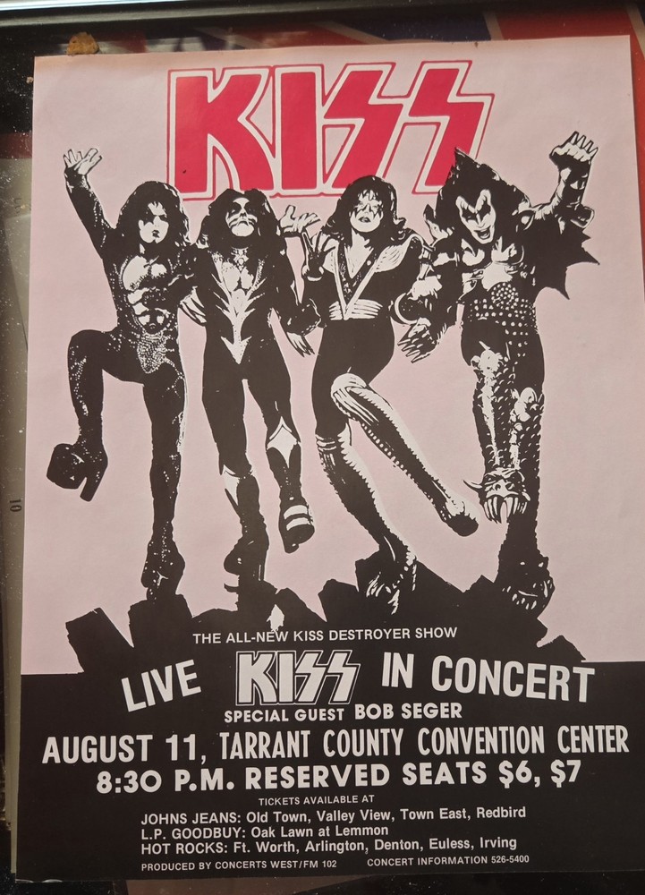 1976 KISS Tarrant County Handbill RARE