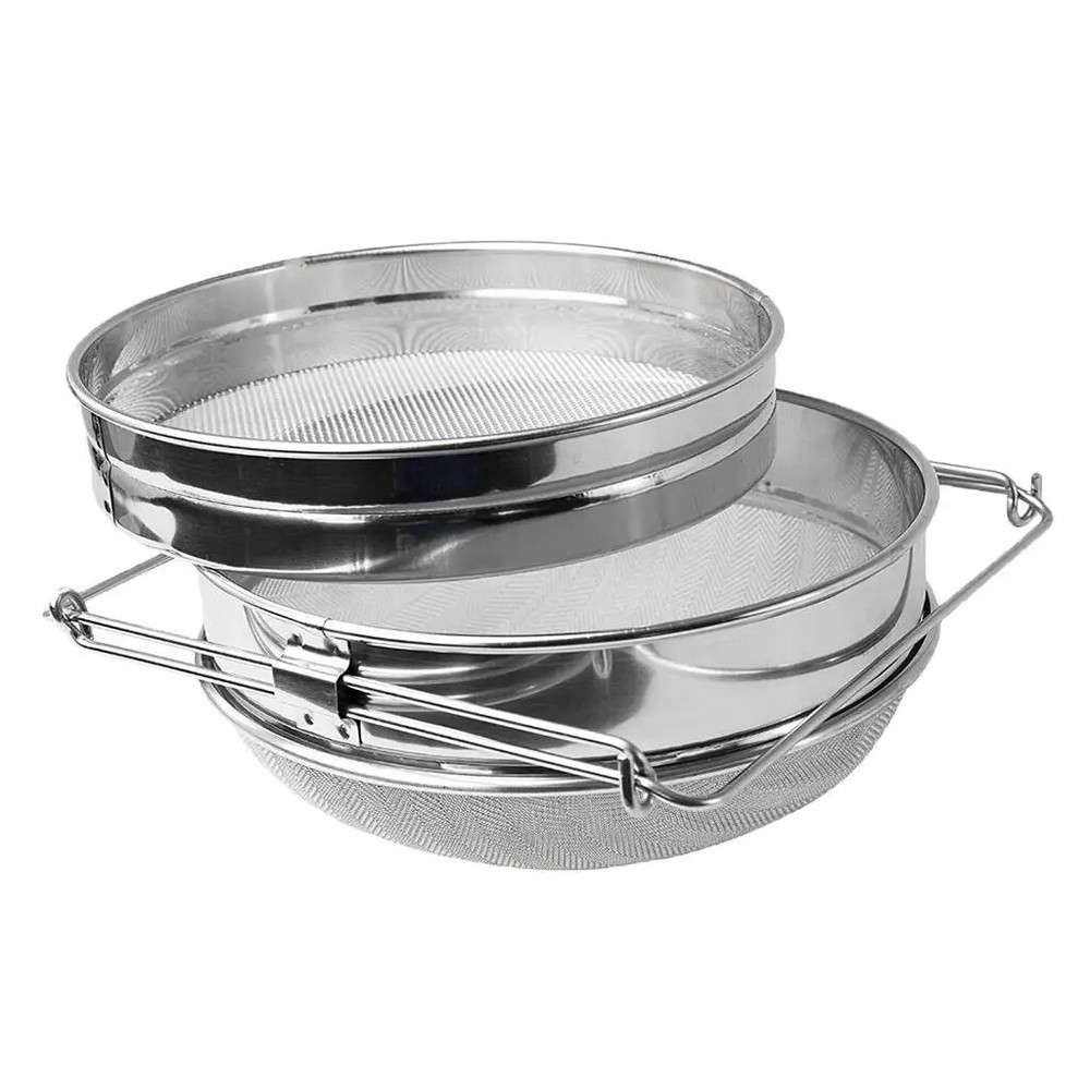Stainless Steel Double Sieve Strainer Mesh Beekeeping Tool