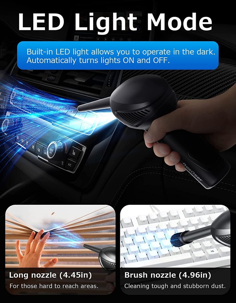 Electric Mini Air Duster Blower for Computer Keyboard Macbook Air Pro Cleaning