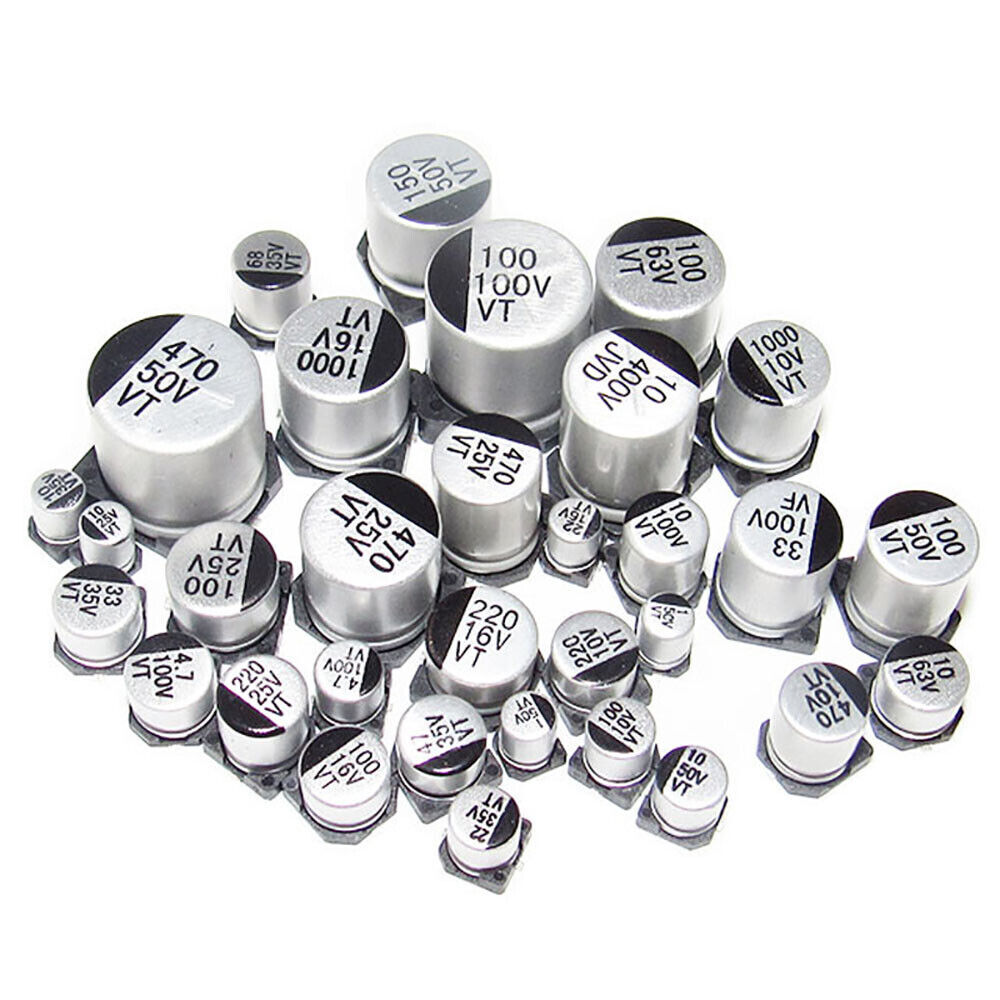 6.3V 10V 16V 25V 35V 50V 100V 400V SMD Aluminum Electrolytic Capacitor 1-1000 UF