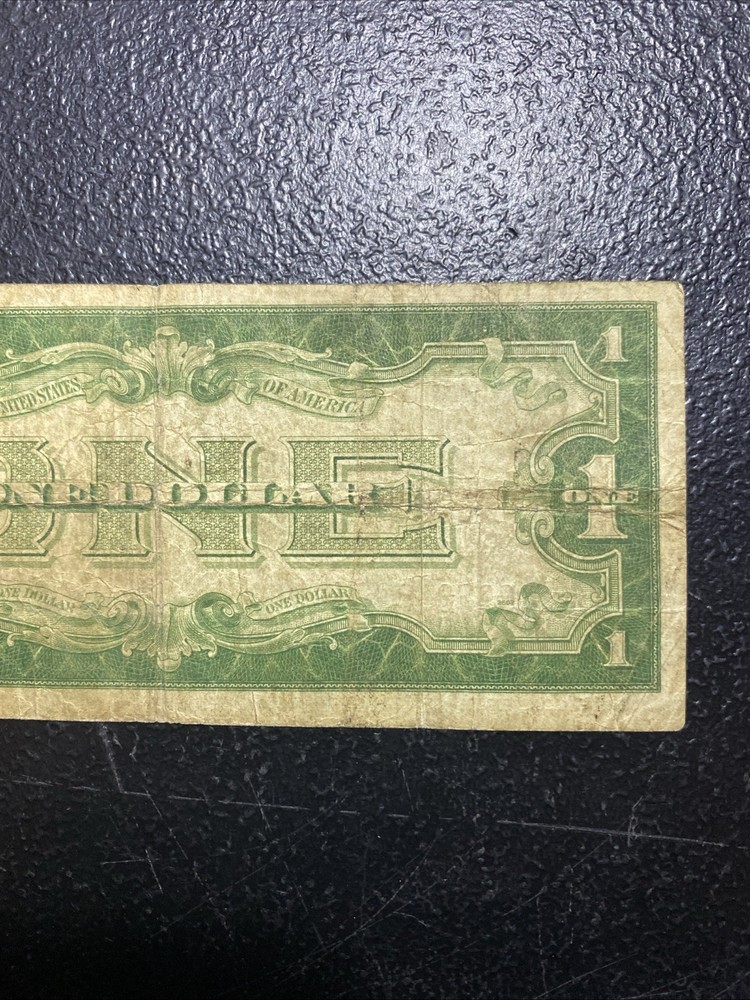 💎 1934 US $1 Silver Certificate (Funny Back) Error Mis-Cut Alignment See Pics
