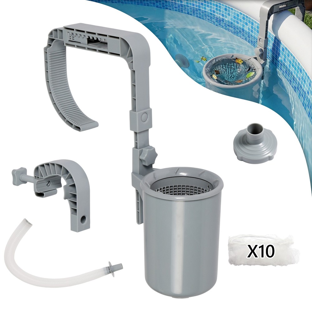 Adjustable Pool Skimmer Surface Skimmer for Above Ground Pool, Metal Frame Pool