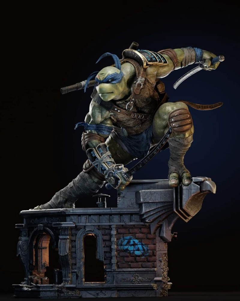 Ninja Turtle Leonardo Digital STL File – 3D Printable Mutant Hero Model