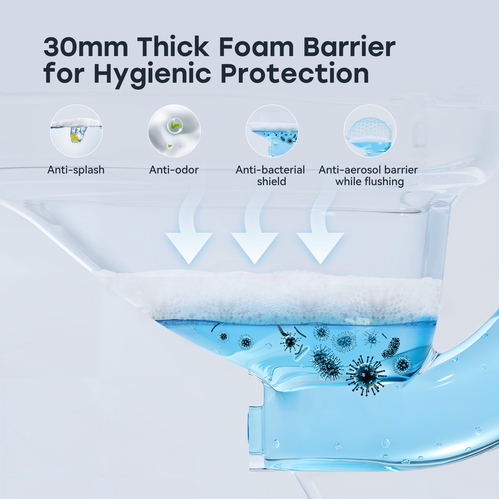 HOROW T38P Smart Toilet with bidet Flush Tank ADA Auto Open Lid 12'' Rough In