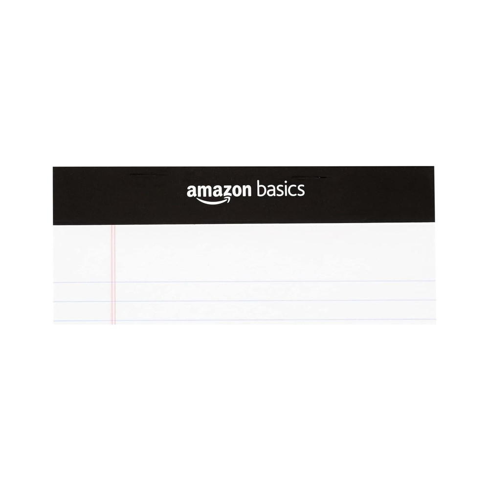 Amazon Basics Narrow Ruled Lined Writing Note Pads for Notes, Office Supplies, 5