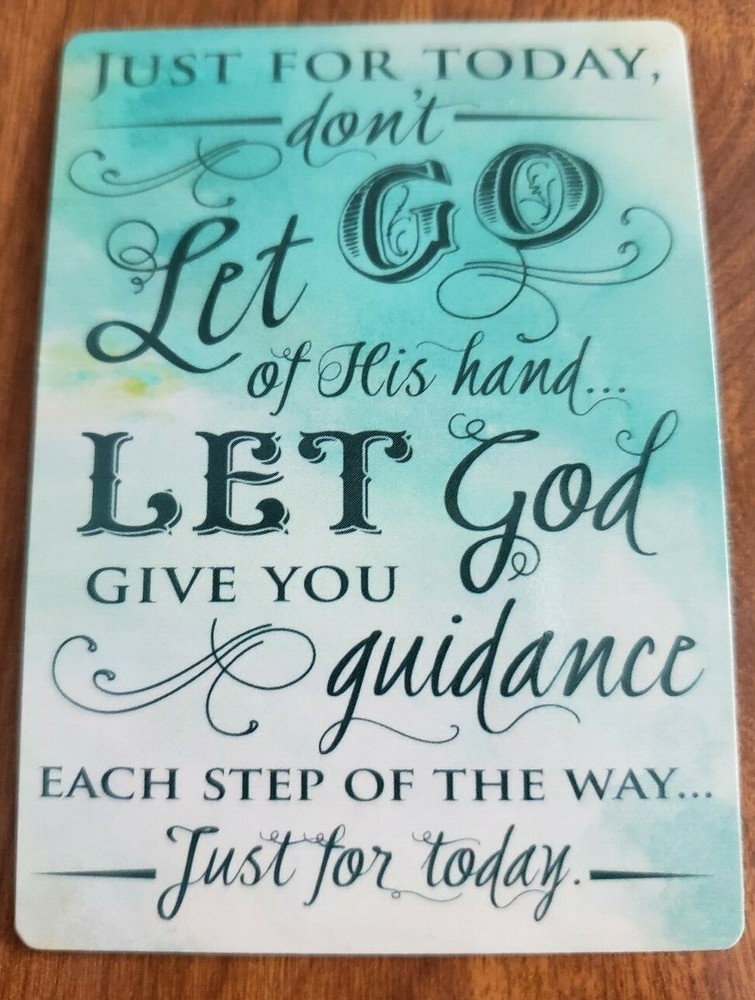 'Just for today' laminated wallet prayer card