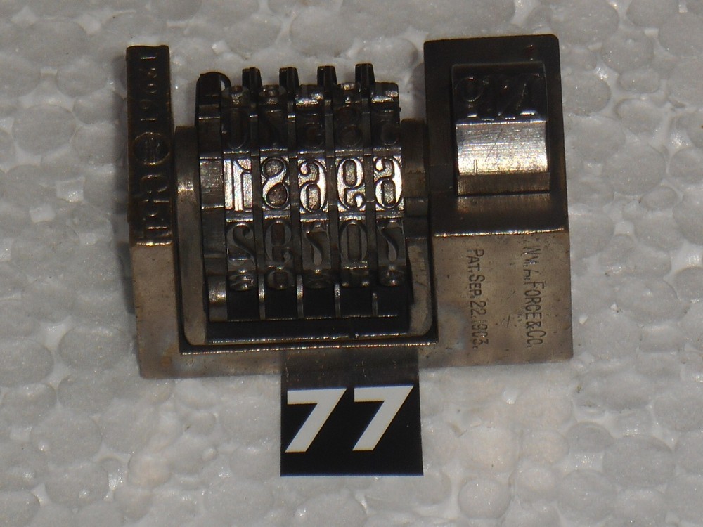 WMA Letterpress Numbering machine | 77