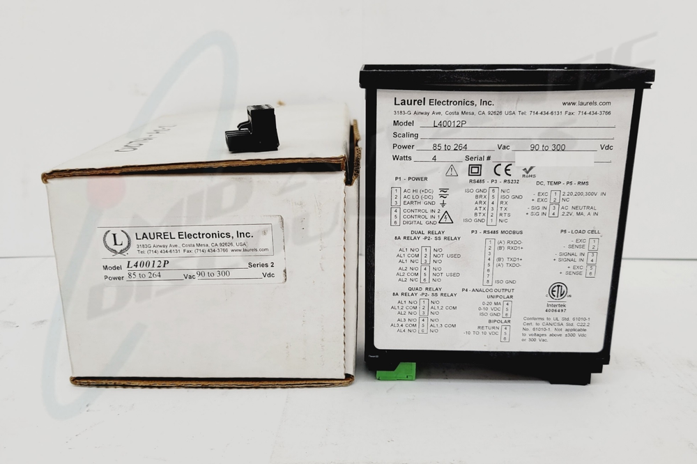 NOS Laurel Electronics L40012P Process Meter 85-264 Vac 90-300 Vdc 4W