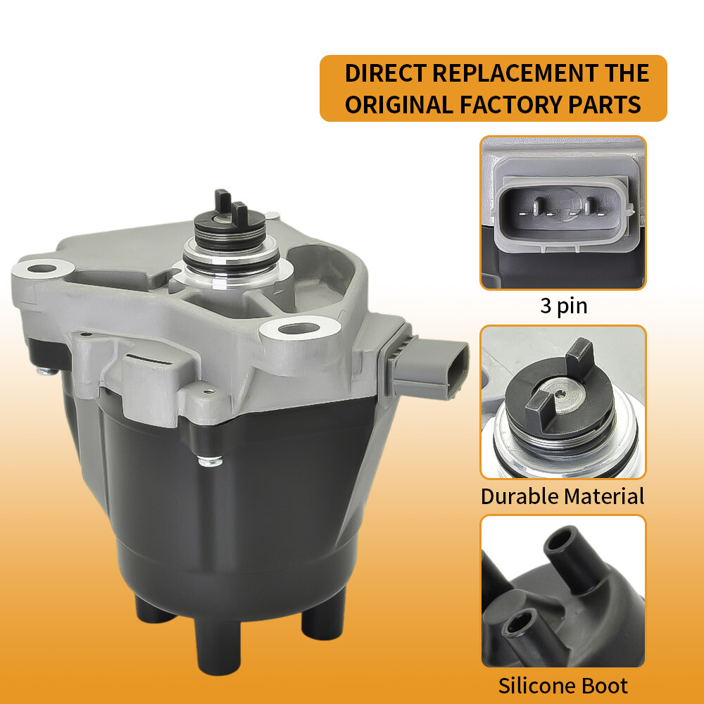 Distributor w/ Cap&Rotor +Wire +Spark Plug for Honda Accord EX LX 2.3L 1998-2002