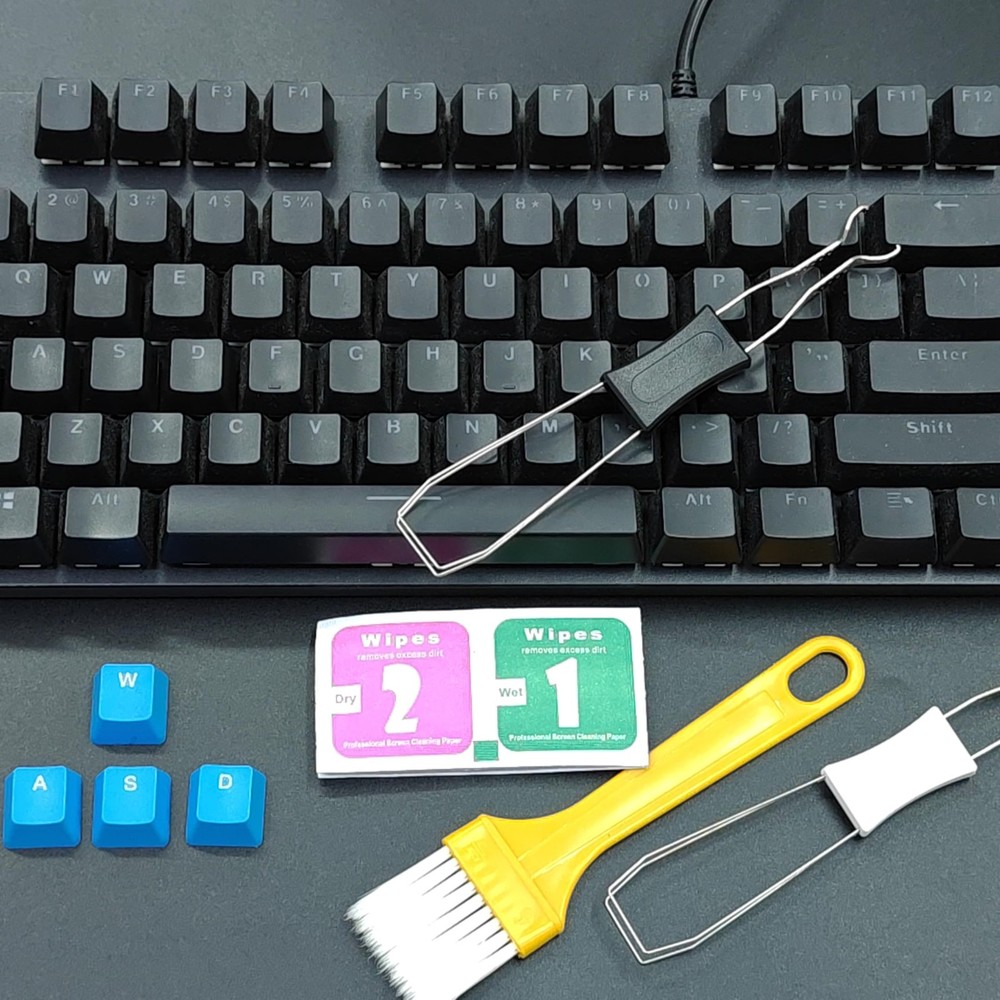 Atdcoek 2-in-1 Mechanical Keyboard Keycap Puller and Switch Black