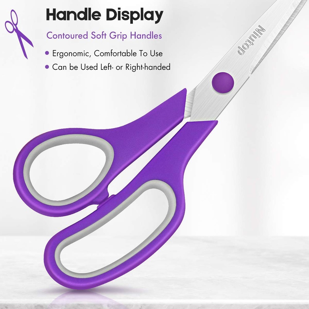 Scissors Bulk Set of 25-Pack 8" Multipurpose Sharp Sewing Craft Shears Fabric...