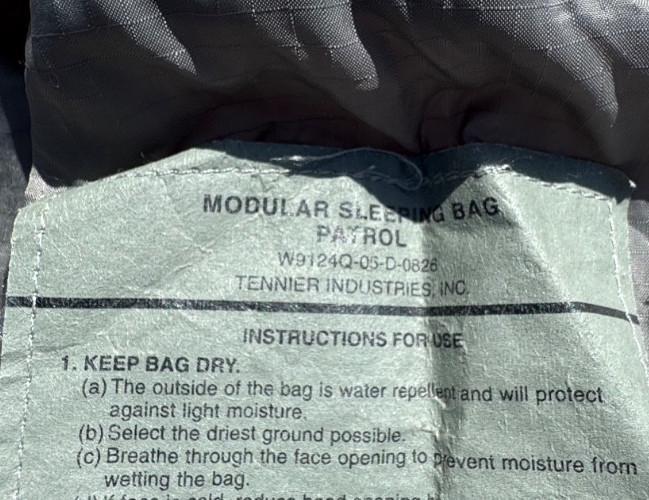 US Army Military 5-Piece Modular Sleep System MSS ACU Sleeping Bag Bivy