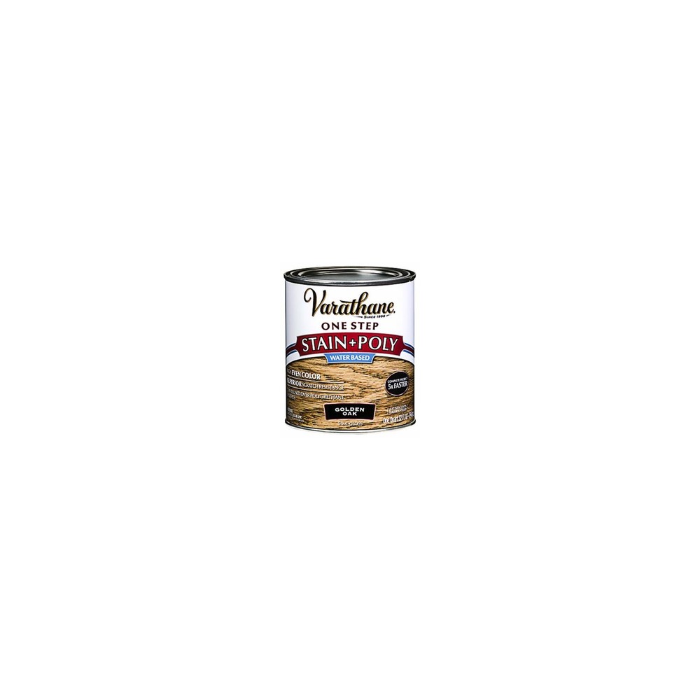 Varathane 336358 Stain & Polyurethane, Water-Based, Golden Oak, 1-Qt. - Quantity
