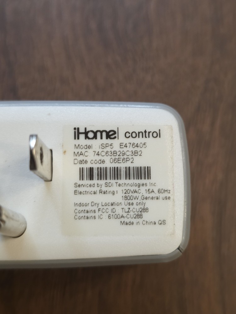 iHome Control iSP5 Smart Plug Wireless WiFi *Make Appliance Smart*
