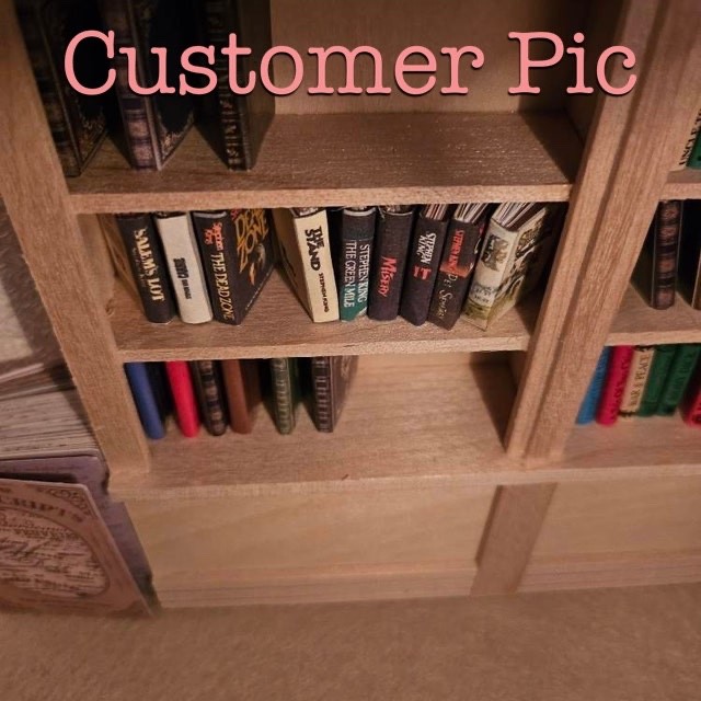Kit STEPHEN KING BOOK SET 10 Pc Kit Instruction Tutorial Miniature 1:12 Scale