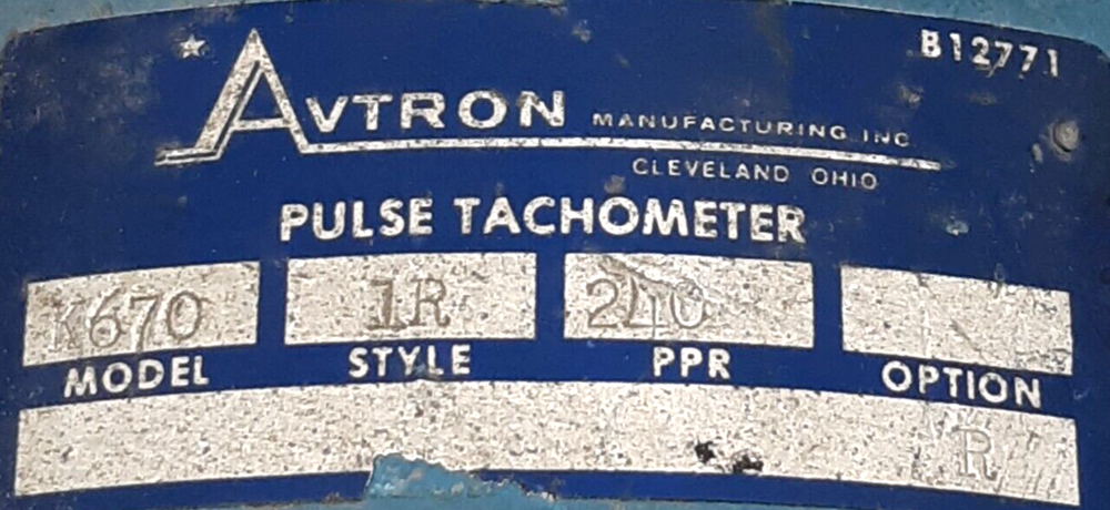 Avtron K670 Pulse Tachometer