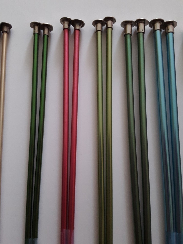 12 Complete Sets Single Point Knitting Needles Boye Bates other, 14" Long KN8