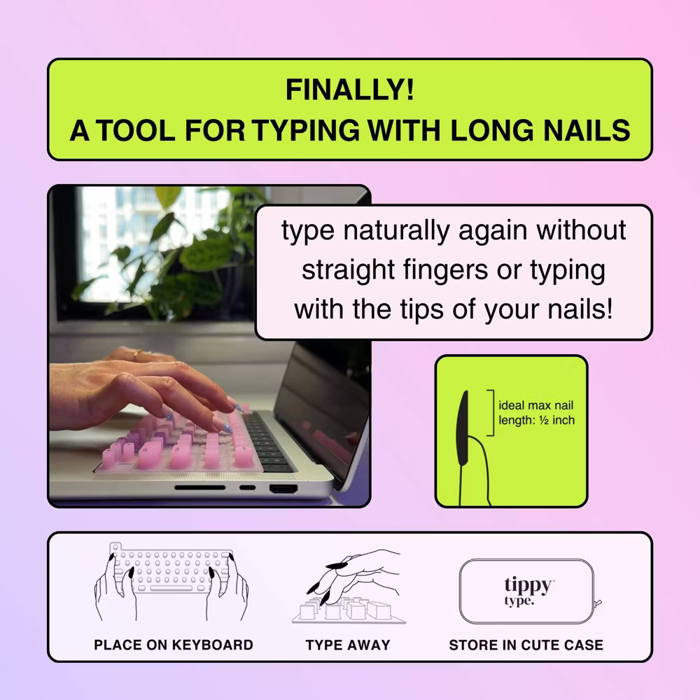 tippy type Keyboard Cover Compatible with Mac - Matte Black: Silicone Flexible