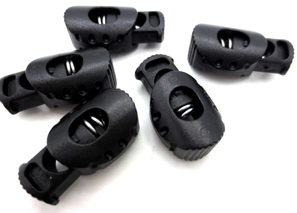 Gym Shorts Draw String Slide Lock Spring Loaded - Fits 1/4", 6.5mm Thick String