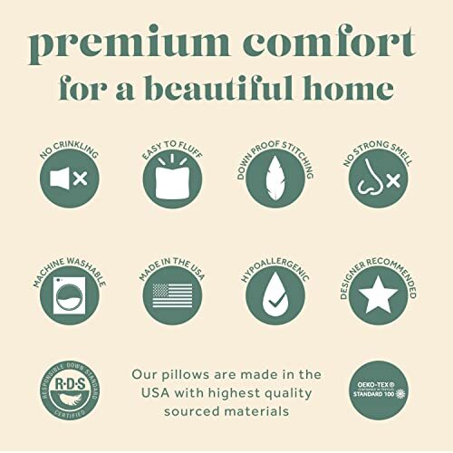 ComfyDown - Euro Square Pillow Insert FEATHER / DOWN Sham Stuffer - ALL SIZES!!