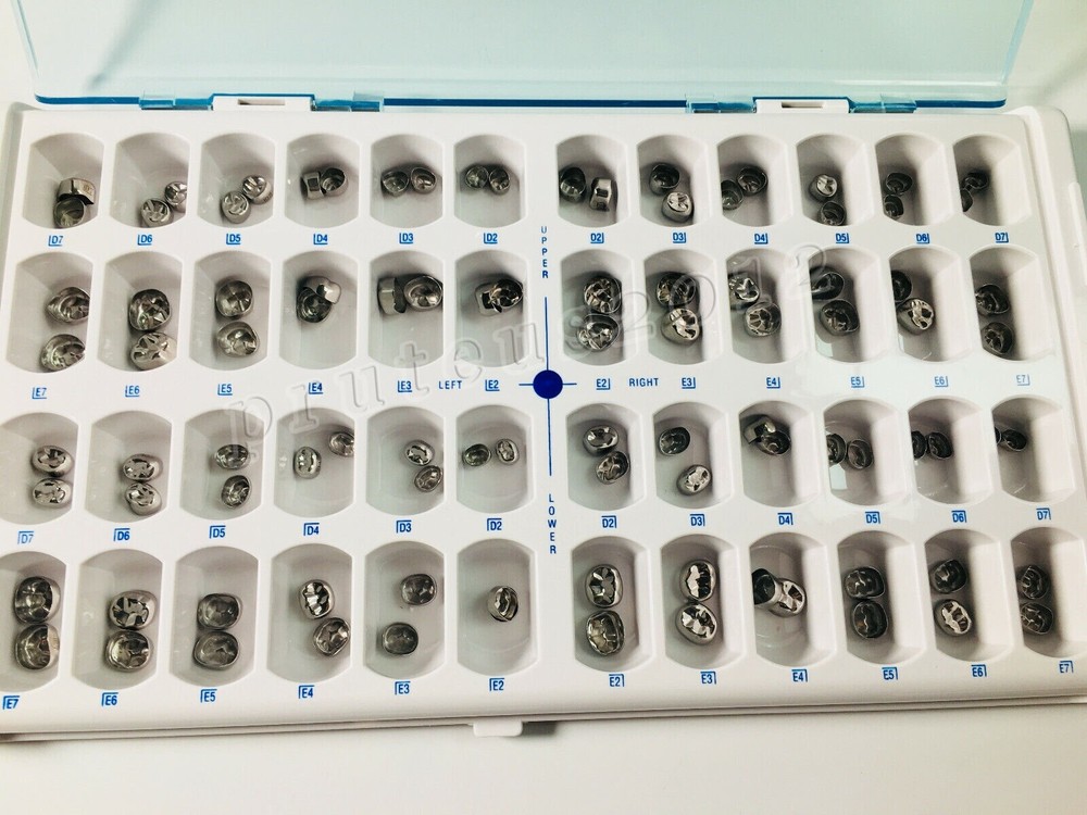 48 ASSORTED PRIMARY MOLAR STAINLESS STEEL CROWNS - COMPLETE KIT