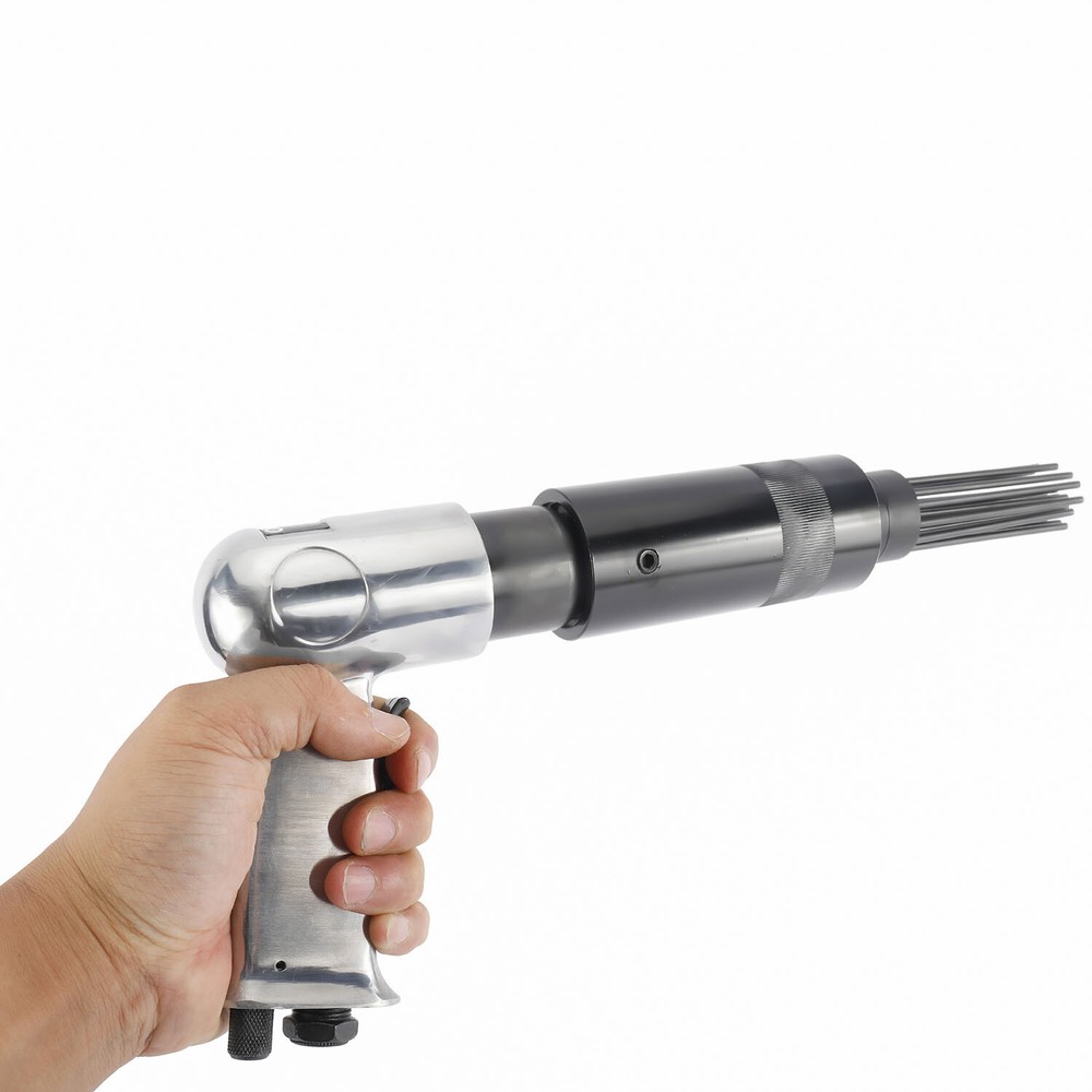 Pneumatic Air Needle Derusting Gun Pistol Grip Slag Rust Deburring Removal Tool