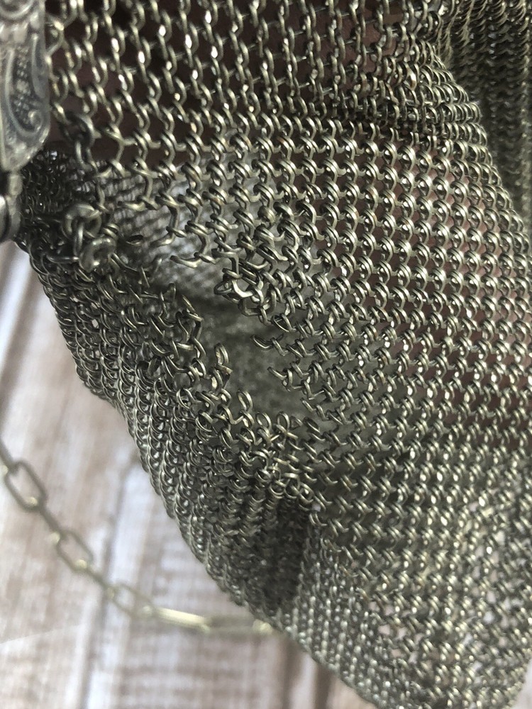 German Silver Mesh Purse Vintage Flapper