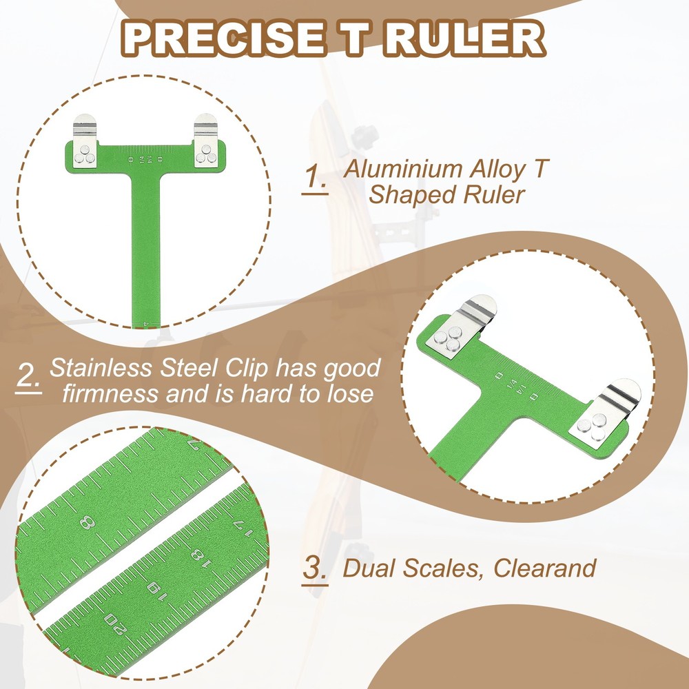 Archery Bow Square 33x9mm for Recurve Compound Bowstring Archery Kit Green