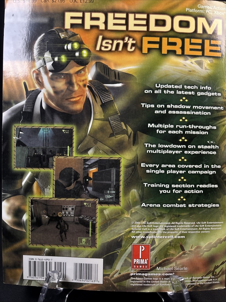 XBOX Bundle Tom Clancy's Splinter Cell Video Game & Official Strategy Book CIB