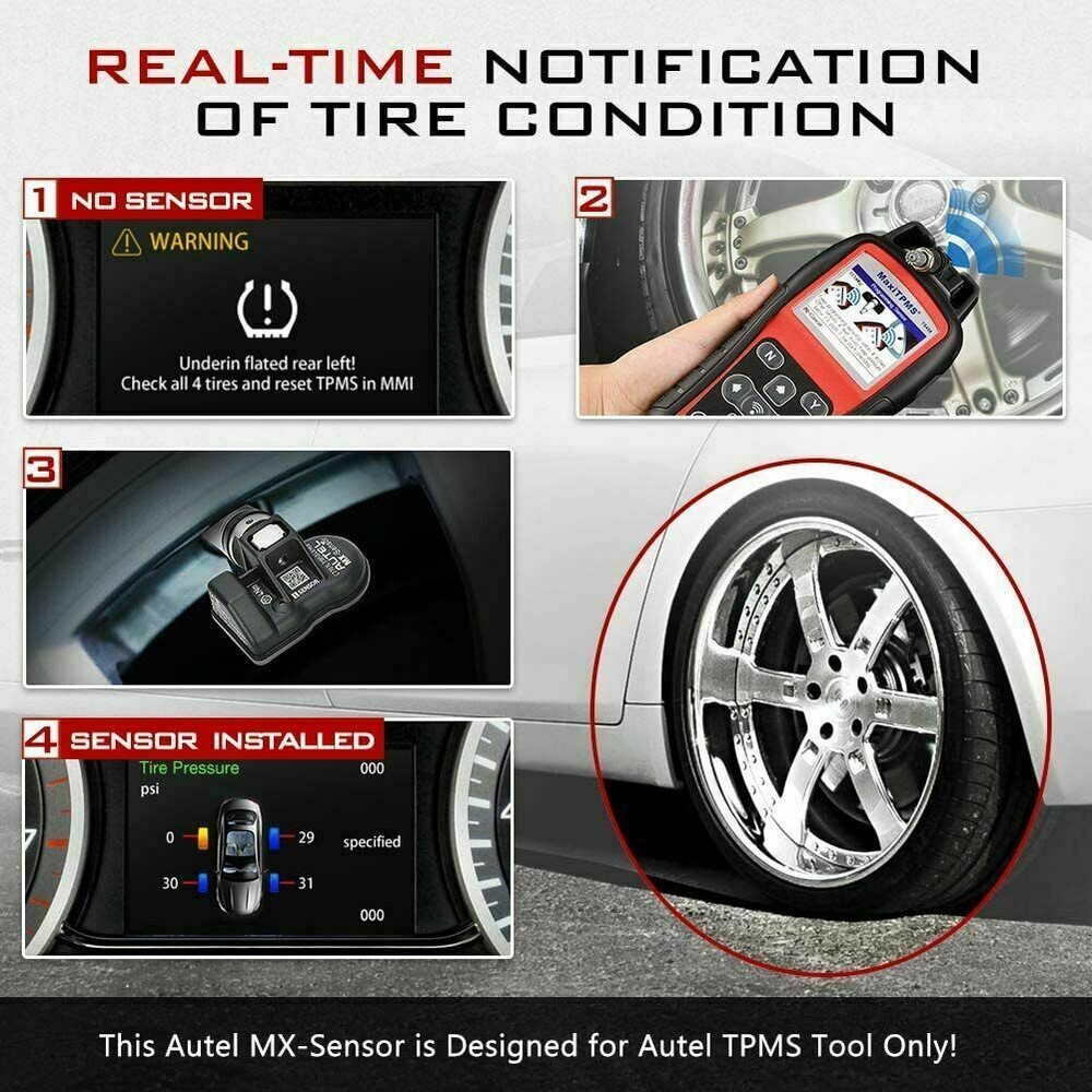 Autel TPMS MX-Sensor 315MHz 433MHz Universal Programmable Tire Pressure Sensor