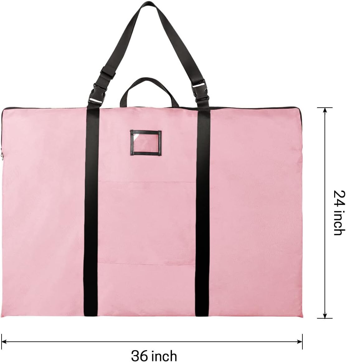 Large Size Art Portfolio Bag with Nylon Shoulder, 24 x 36 inches Light pink
