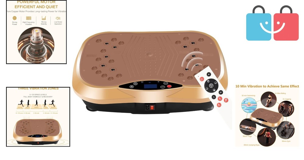 Vibration Plate Exercise Machine for Full-Body Workout & Toning - Remote Control
