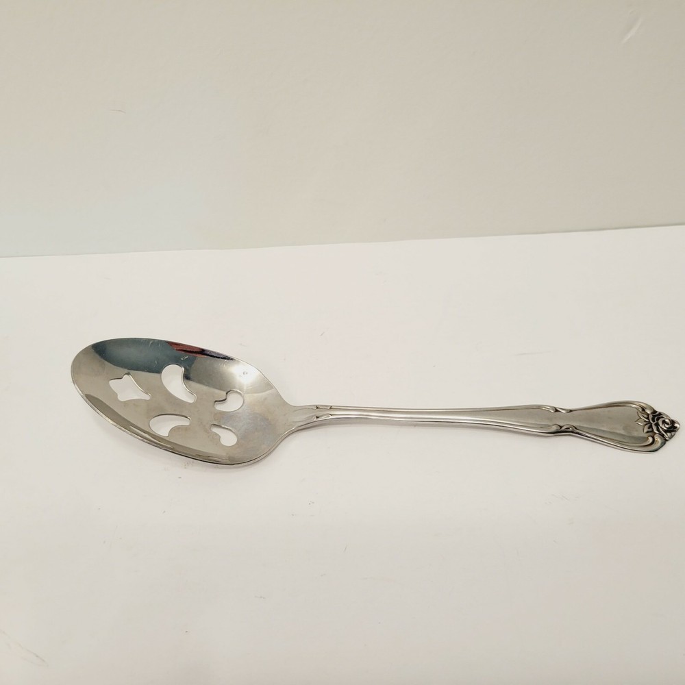 Oneida Stainless Whitter Pierced Salad Spoon