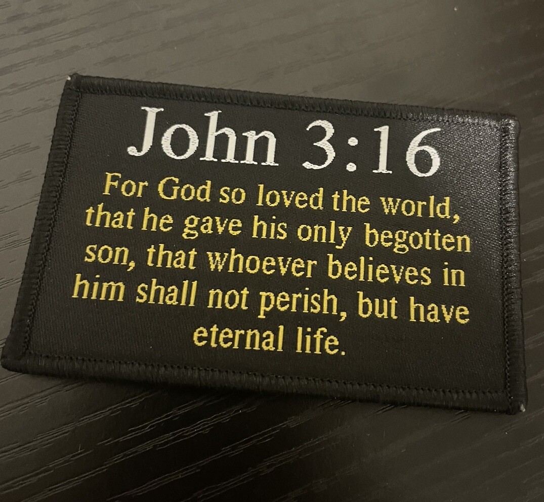 John 3:16 Religious Christian Catholic Tactical Morale Hook And Loop Patch