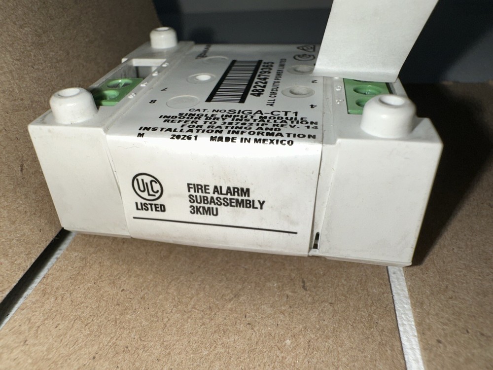 Edwards SIGA-CT1 Fire Alarm System Input Module Single Signaling Device