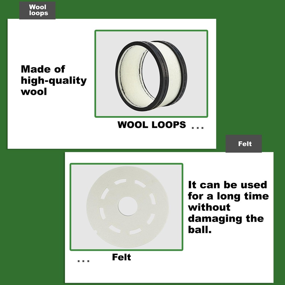 Billiard Ball Cleaning Machine Replacement Wool Ring Circle Cleaner Felt 16PC